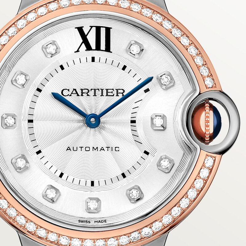 BALLON BLEU DE CARTIER WATCH 36 MM ROSE GOLD STEEL DIAMONDS CRW3BB0024 - Image 5
