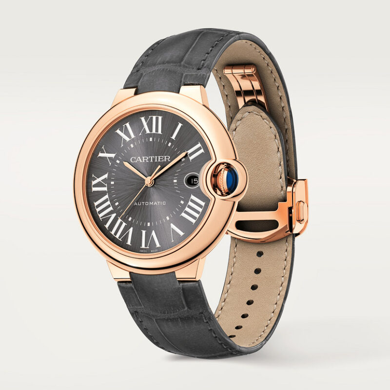 BALLON BLEU DE CARTIER WATCH 40 MM 18K ROSE GOLD LEATHER CRWGBB0050 - Image 2
