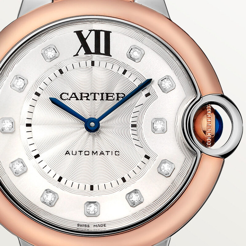 BALLON BLEU DE CARTIER WATCH 36MM ROSE GOLD STEEL DIAMONDS CRW3BB0013 - Image 2