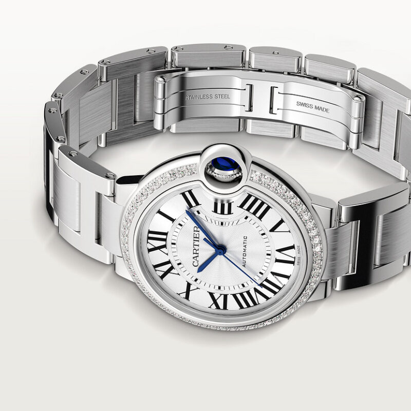 BALLON BLEU DE CARTIER WATCH 36 MM STEEL DIAMONDS CRW4BB0024 - Image 5