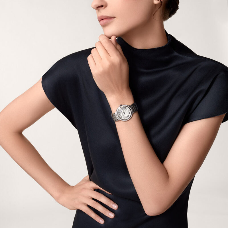 BALLON BLEU DE CARTIER WATCH 36 MM STEEL DIAMONDS CRW4BB0024 - Image 8