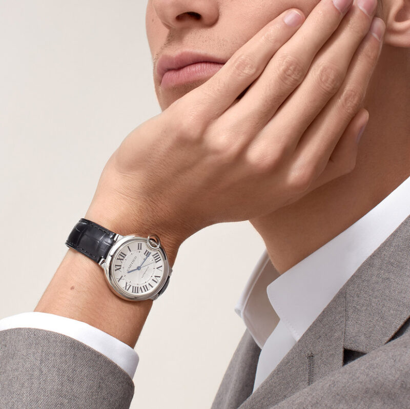 BALLON BLEU DE CARTIER WATCH 36 MM STEEL LEATHER CRWSBB0028 - Image 4