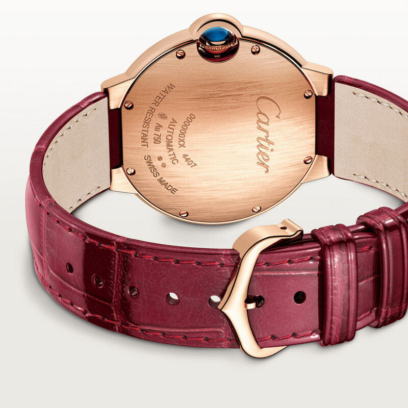 BALLON BLEU DE CARTIER WATCH 36 MM ROSE GOLD DIAMONDS LEATHER CRWJBB0081 - Image 3