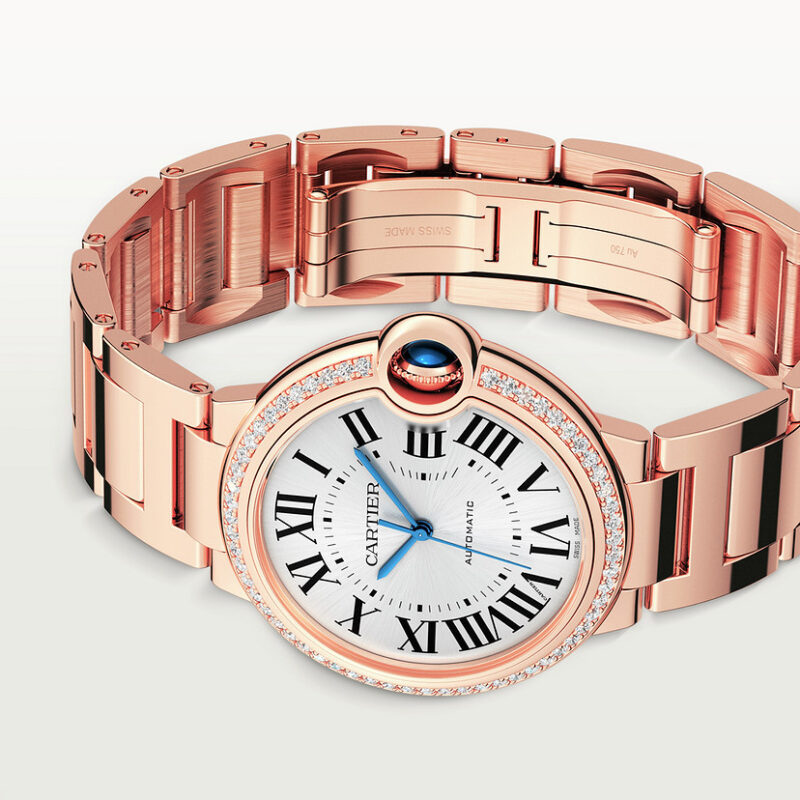 BALLON BLEU DE CARTIER WATCH 36 MM ROSE GOLD DIAMONDS CRWJBB0064 - Image 4