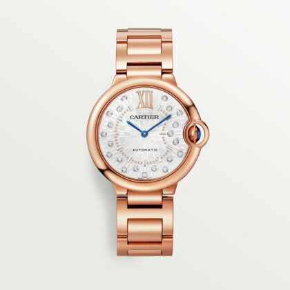 BALLON BLEU DE CARTIER WATCH 36 MM ROSE GOLD DIAMONDS CRWGBB0055