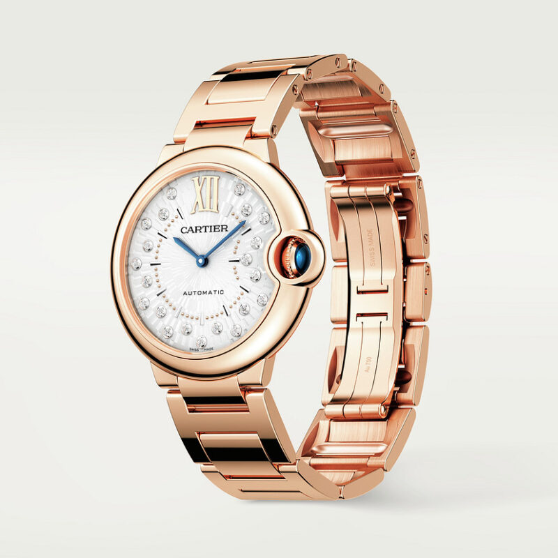 BALLON BLEU DE CARTIER WATCH 36 MM ROSE GOLD DIAMONDS CRWGBB0055 - Image 2