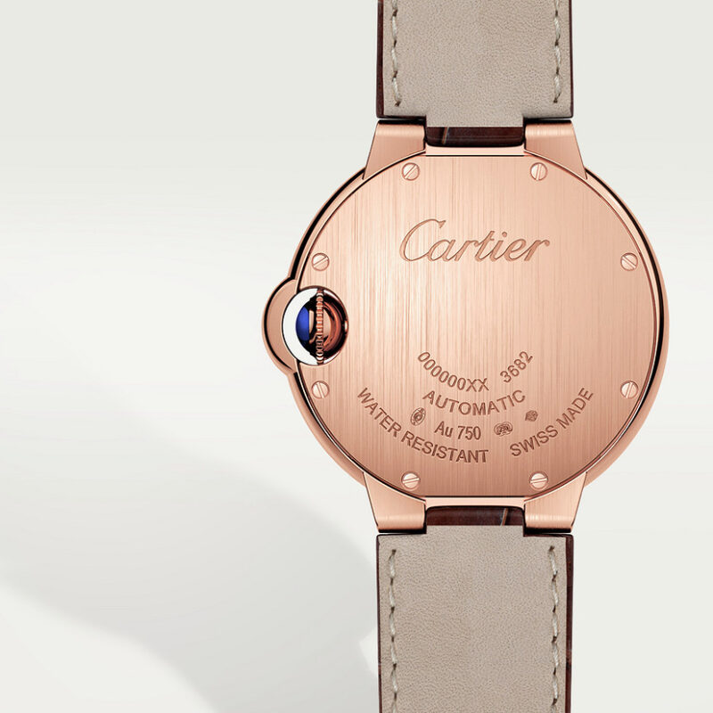 BALLON BLEU DE CARTIER WATCH 33MM ROSE GOLD LEATHER CRW6920097 - Image 5
