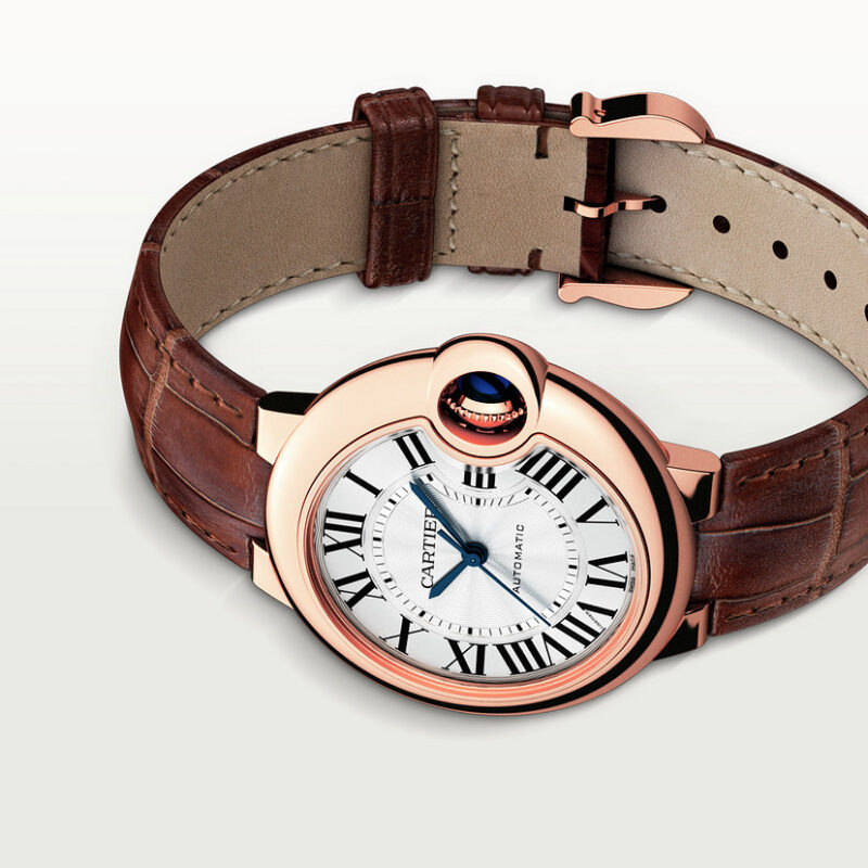 BALLON BLEU DE CARTIER WATCH 33MM ROSE GOLD LEATHER CRW6920097 - Image 8