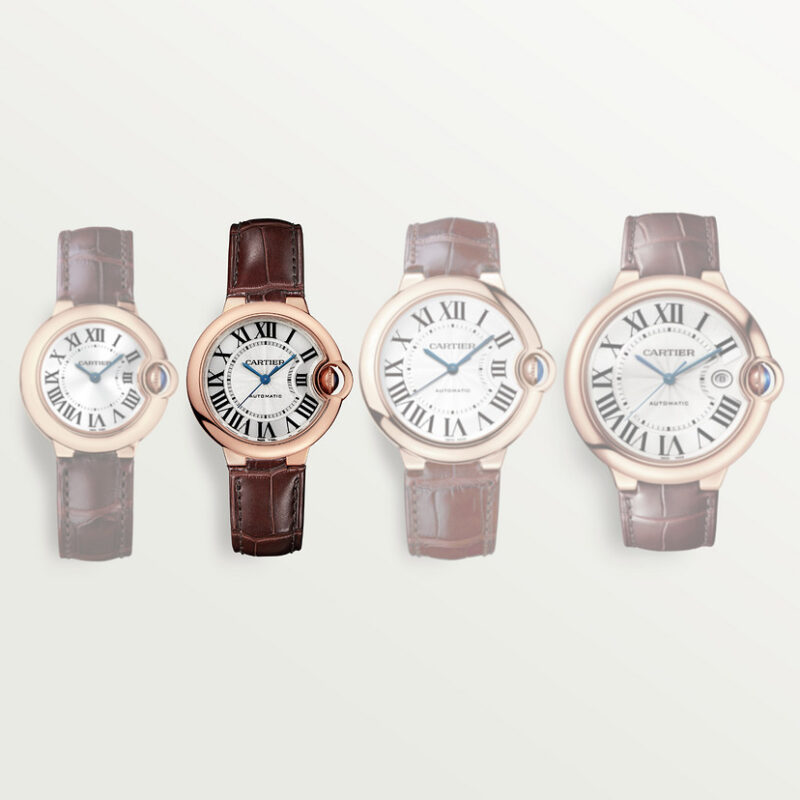 BALLON BLEU DE CARTIER WATCH 33MM ROSE GOLD LEATHER CRW6920097 - Image 9