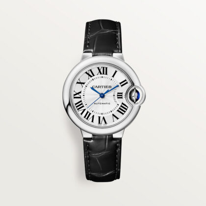 BALLON BLEU DE CARTIER WATCH 33 MM STEEL LEATHER CRWSBB0030