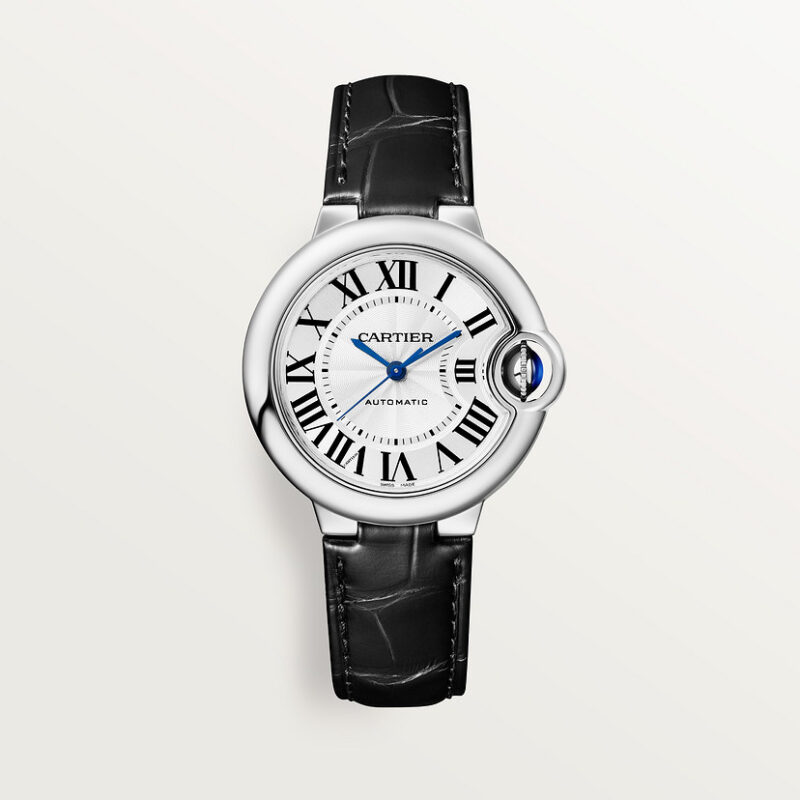 BALLON BLEU DE CARTIER WATCH 33 MM STEEL LEATHER CRWSBB0030
