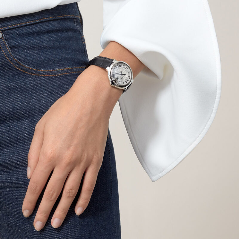 BALLON BLEU DE CARTIER WATCH 33 MM STEEL LEATHER CRWSBB0030 - Image 4