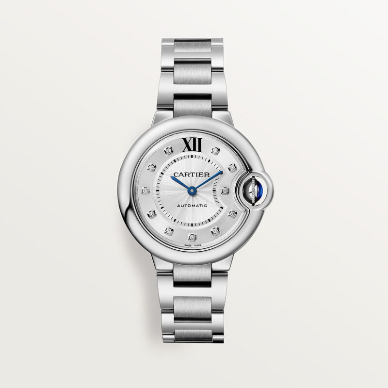 BALLON BLEU DE CARTIER WATCH 33 MM STEEL DIAMONDS CRW4BB0021 - Image 2