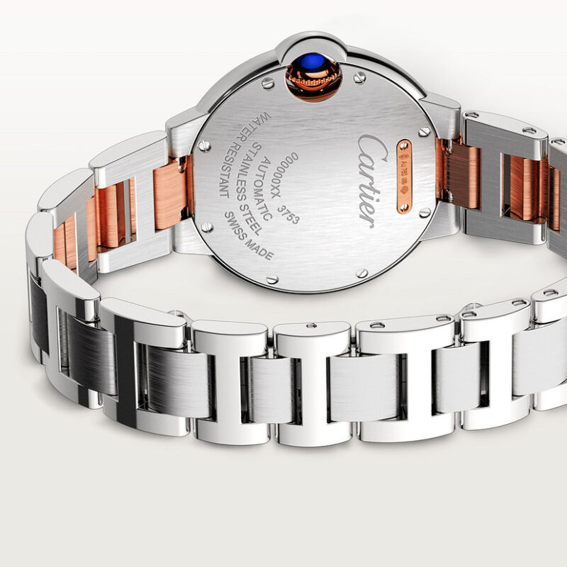 BALLON BLEU DE CARTIER WATCH 33 MM ROSE GOLD STEEL DIAMONDS CRW3BB0023 - Image 3