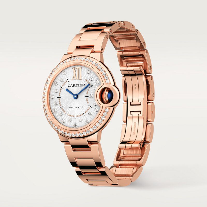 BALLON BLEU DE CARTIER WATCH 33 MM ROSE GOLD DIAMONDS CRWJBB0082 - Image 2
