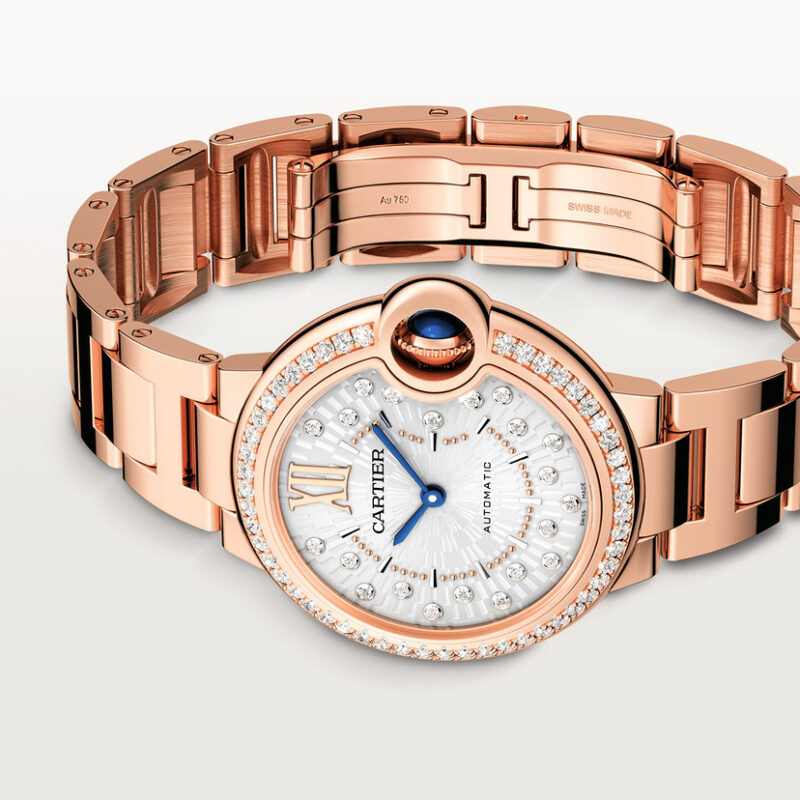 BALLON BLEU DE CARTIER WATCH 33 MM ROSE GOLD DIAMONDS CRWJBB0082 - Image 5