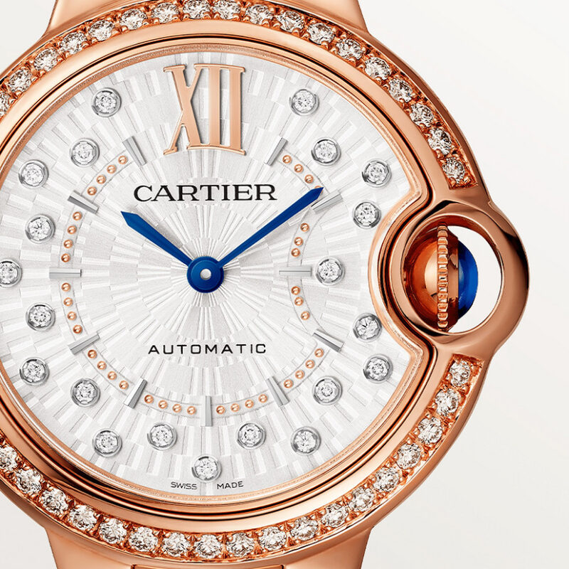 BALLON BLEU DE CARTIER WATCH 33 MM ROSE GOLD DIAMONDS CRWJBB0082 - Image 6