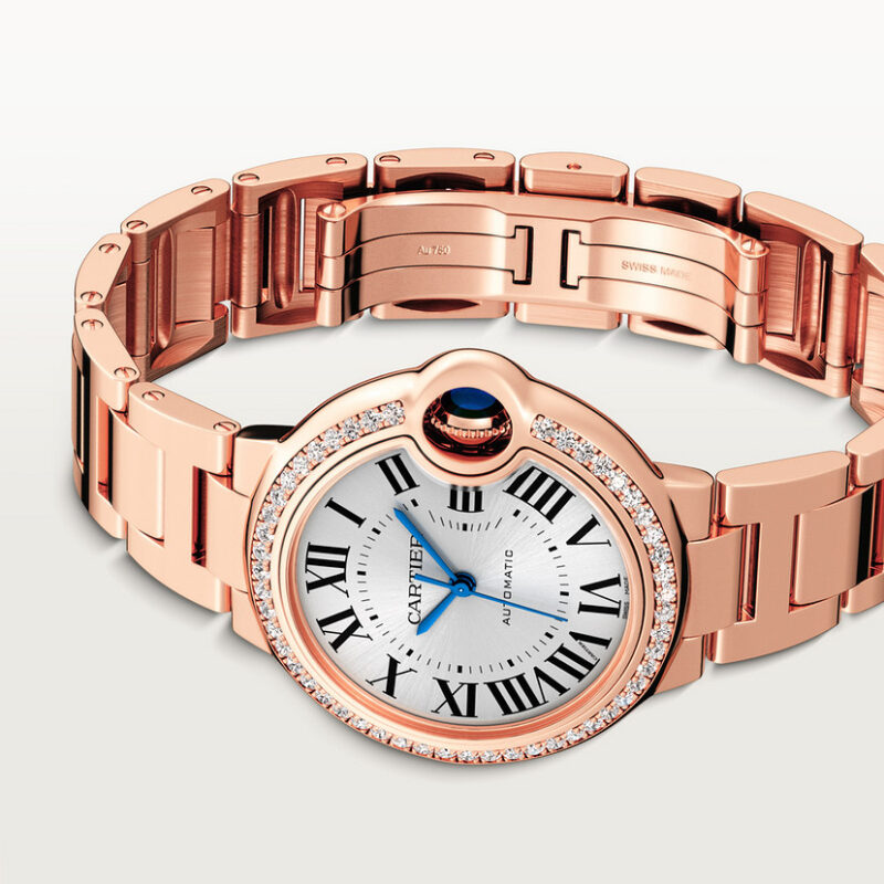 BALLON BLEU DE CARTIER WATCH 33 MM ROSE GOLD DIAMONDS CRWJBB0063 - Image 4