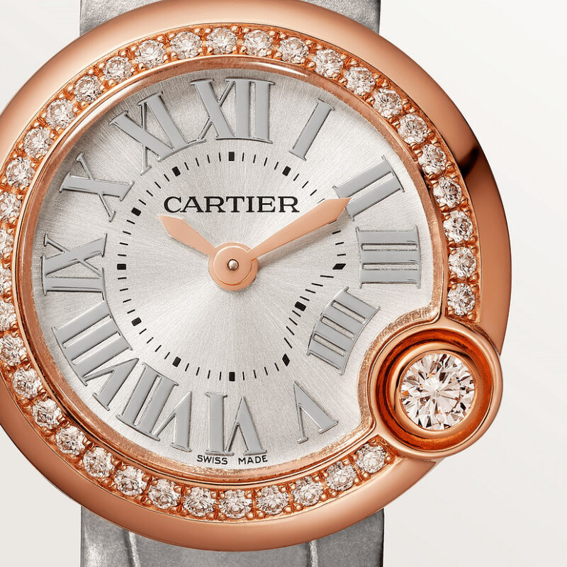 BALLON BLANC DE CARTIER WATCH 26MM QUARTZ MOVEMENT ROSE GOLD DIAMONDS LEATHER CRWJBL0006 - Image 4