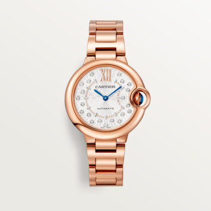 BALLON BLEU DE CARTIER WATCH 33 MM ROSE GOLD DIAMONDS CRWGBB0054