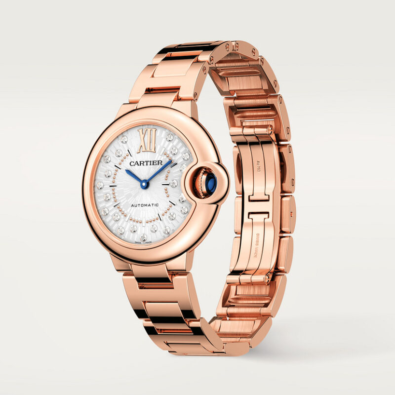 BALLON BLEU DE CARTIER WATCH 33 MM ROSE GOLD DIAMONDS CRWGBB0054 - Image 2