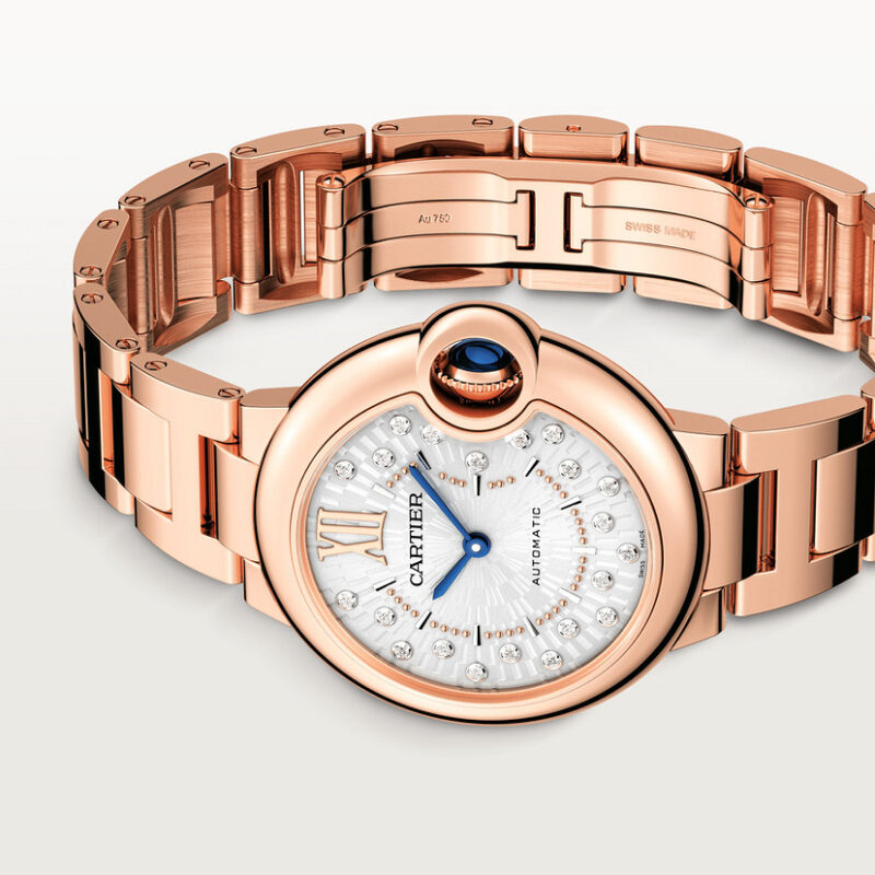 BALLON BLEU DE CARTIER WATCH 33 MM ROSE GOLD DIAMONDS CRWGBB0054 - Image 5