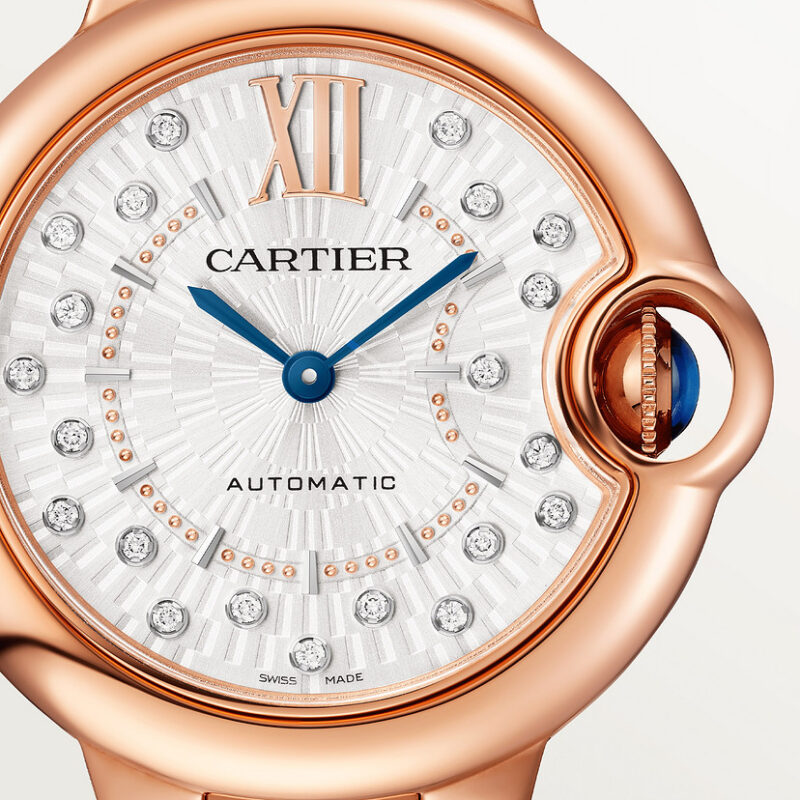 BALLON BLEU DE CARTIER WATCH 33 MM ROSE GOLD DIAMONDS CRWGBB0054 - Image 6