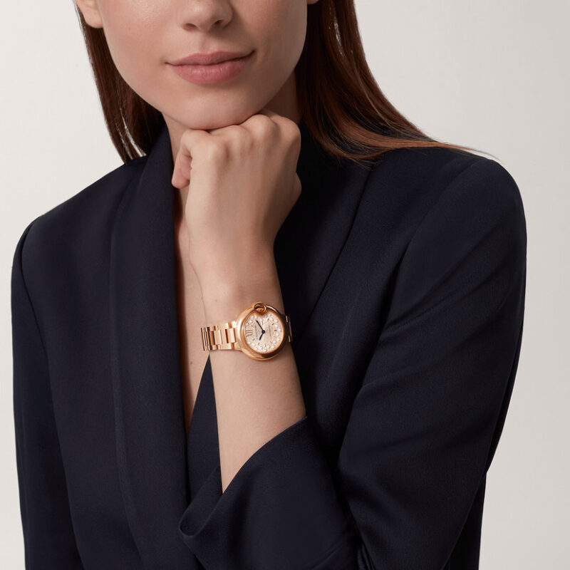 BALLON BLEU DE CARTIER WATCH 33 MM ROSE GOLD DIAMONDS CRWGBB0054 - Image 7