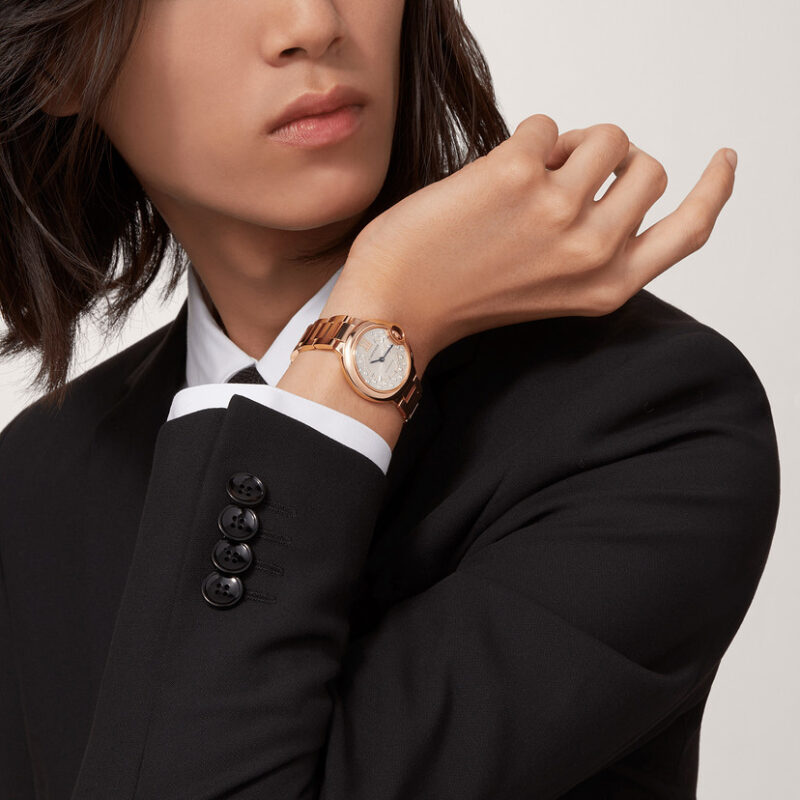 BALLON BLEU DE CARTIER WATCH 33 MM ROSE GOLD DIAMONDS CRWGBB0054 - Image 8