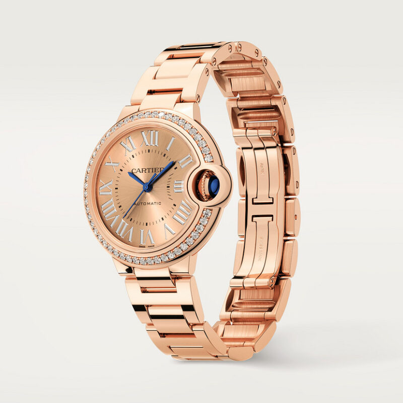 BALLON BLEU DE CARTIER WATCH 33 MM 18K ROSE GOLD DIAMONDS CRWJBB0077 - Image 2