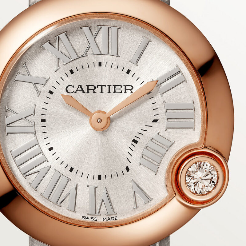 BALLON BLANC DE CARTIER WATCH 30MM QUARTZ MOVEMENT ROSE GOLD DIAMOND LEATHER CRWGBL0005 - Image 3