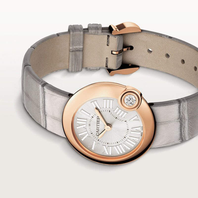 BALLON BLANC DE CARTIER WATCH 30MM QUARTZ MOVEMENT ROSE GOLD DIAMOND LEATHER CRWGBL0005 - Image 4