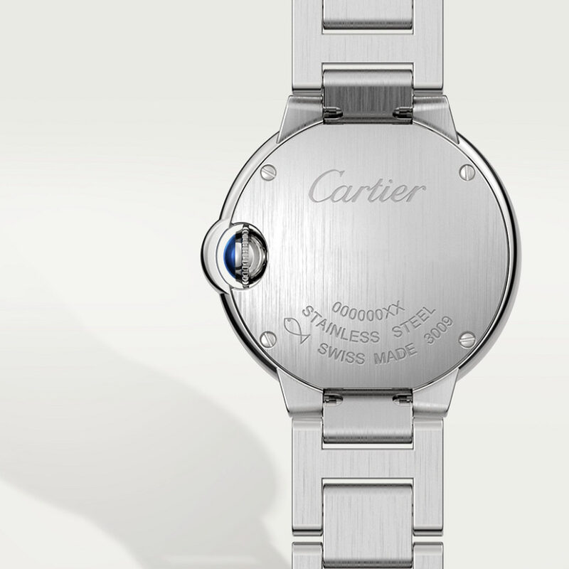BALLON BLEU DE CARTIER WATCH 28MM QUARTZ MOVEMENT STEEL DIAMONDS CRW4BB0015 - Image 3