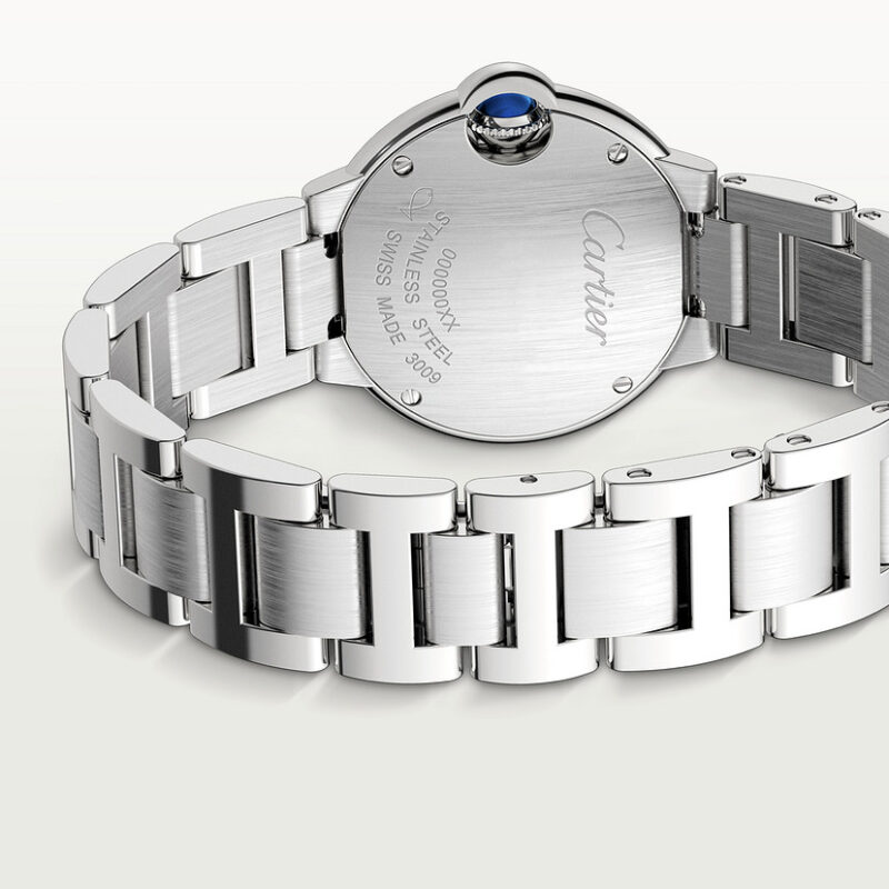 BALLON BLEU DE CARTIER WATCH 28MM QUARTZ MOVEMENT STEEL DIAMONDS CRW4BB0015 - Image 5