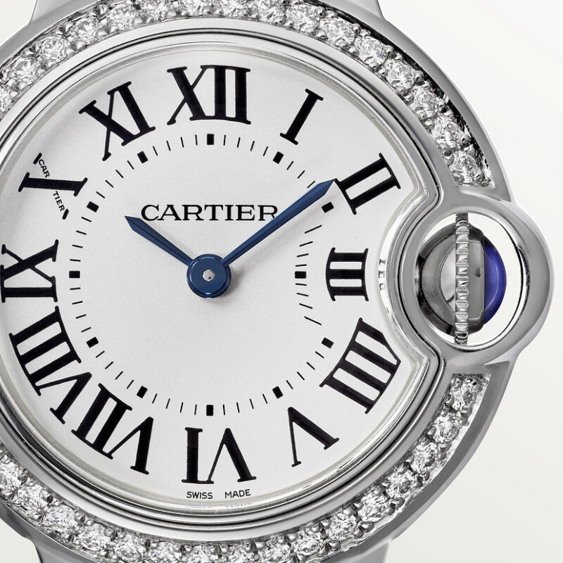 BALLON BLEU DE CARTIER WATCH 28MM QUARTZ MOVEMENT STEEL DIAMONDS CRW4BB0015 - Image 7