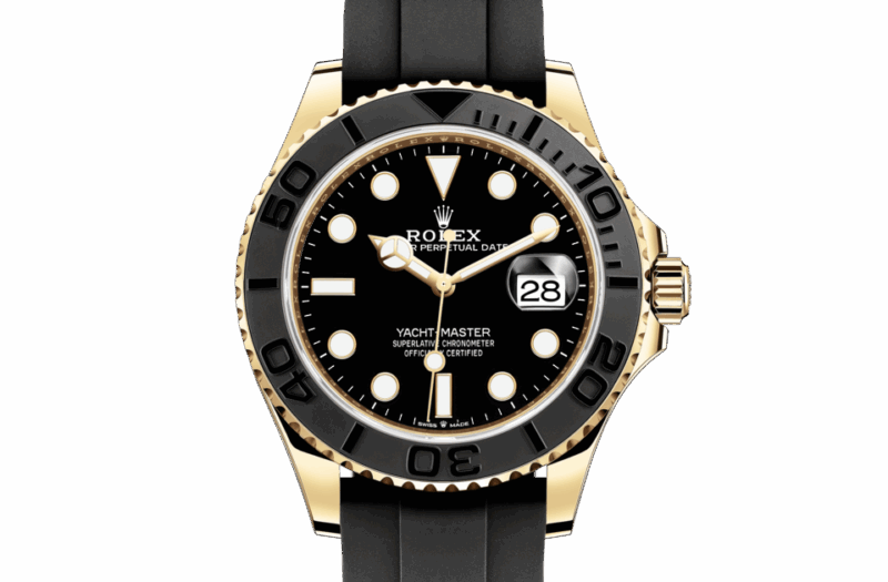 ROLEX YACHT MASTER 42 OYSTER 42 MM YELLOW GOLD BLACK DIAL M226658-0001