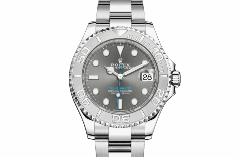 ROLEX YACHT-MASTER 37 OYSTER 37 MM OYSTERSTEEL AND PLATINUM SLATE DIAL M268622-0002