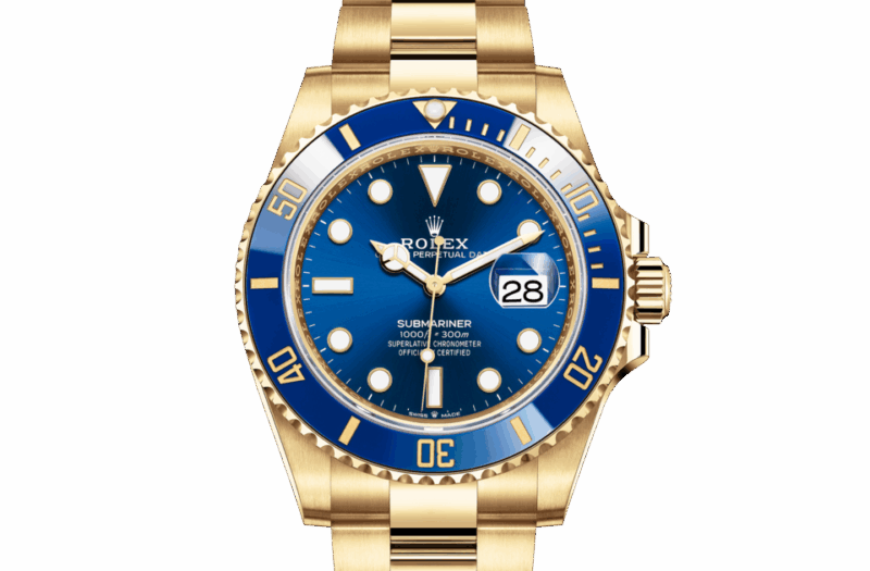 ROLEX SUBMARINER DATE OYSTER 41 MM YELLOW GOLD ROYAL BLUE DIAL M126618LB-0002
