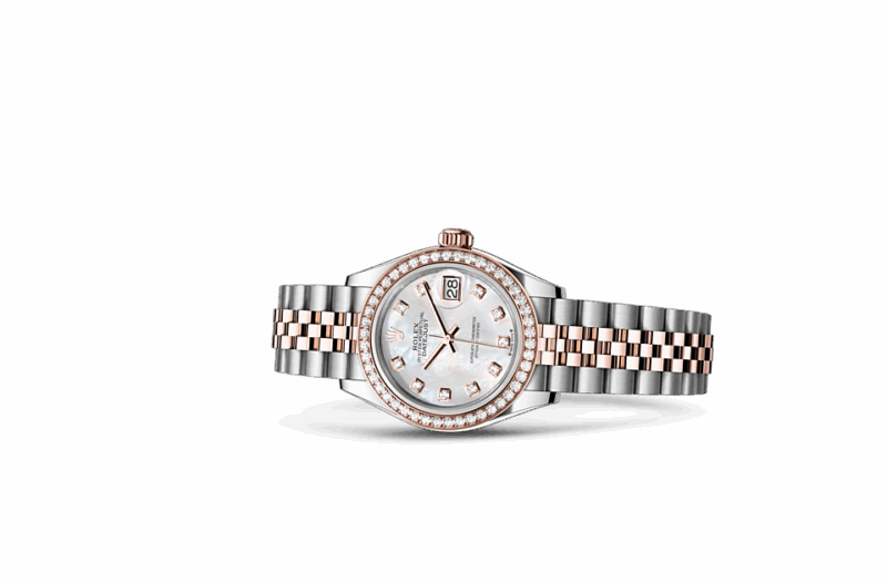 ROLEX LADY-DATEJUST OYSTER 28 MM OYSTERSTEEL EVEROSE GOLD AND DIAMONDS WHITE DIAL M279381RBR-0013 - Image 2