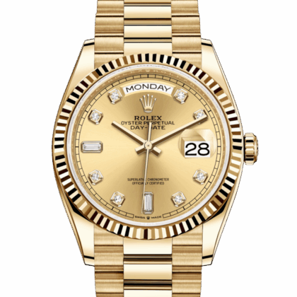 ROLEX DAY-DATE 36 OYSTER 36 MM YELLOW GOLD CHAMPAGNE-COLOUR DIAL M128238-0008