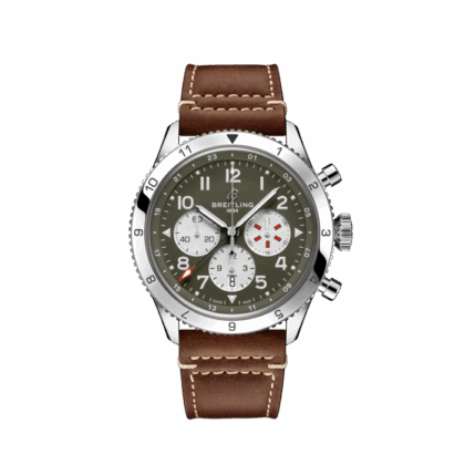 BREITLING SUPER AVI B04 CHRONOGRAPH GMT 46 CURTISS WARHAWK STAINLESS STEEL GREEN AB04452A1L1X1