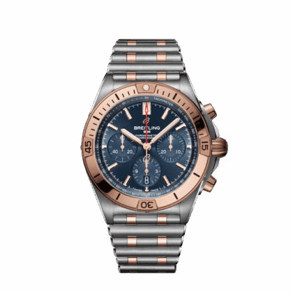 BREITLING CHRONOMAT B01 42 STAINLESS STEEL 18K RED GOLD BLUE UB0134101C1U1
