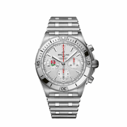 BREITLING CHRONOMAT B01 42 SIX NATIONS ENGLAND STAINLESS STEEL WHITE AB0134A71A1A1