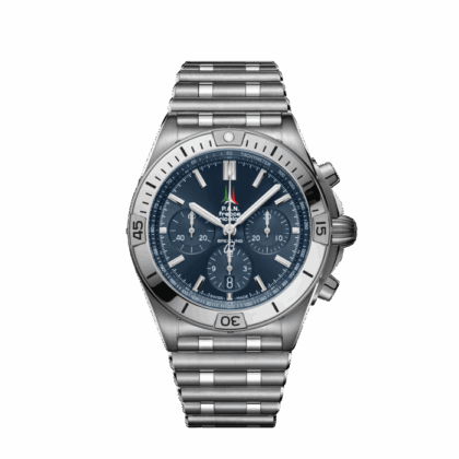 BREITLING CHRONOMAT B01 42 FRECCE TRICOLORI STAINLESS STEEL BLUE AB01344A1C1A1