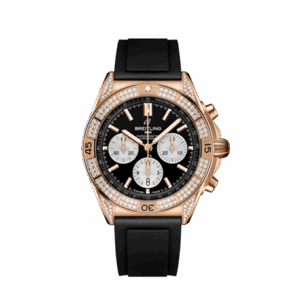 BREITLING CHRONOMAT B01 42 18K RED GOLD BLACK RB0134721B1S1