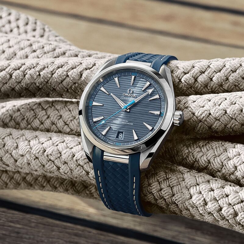 OMEGA SEAMASTER AQUA TERRA 150M MENS BLUE DIAL 41MM AUTOMATIC CO AXIAL WATCH O22012412103002 - Image 2