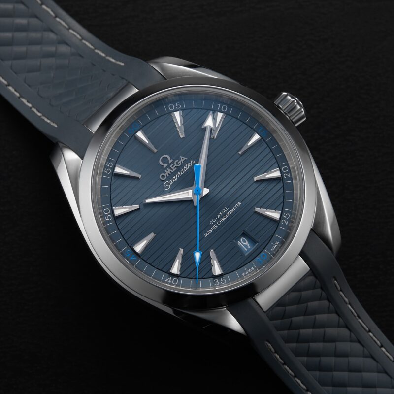 OMEGA SEAMASTER AQUA TERRA 150M MENS BLUE DIAL 41MM AUTOMATIC CO AXIAL WATCH O22012412103002 - Image 9
