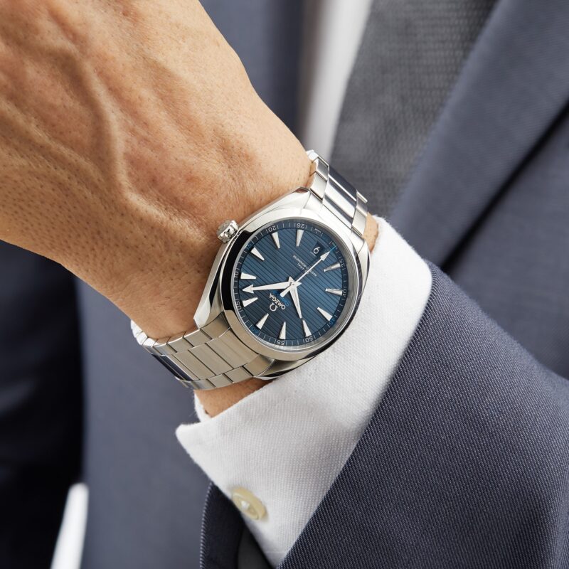 OMEGA SEAMASTER AQUA TERRA 150M MENS BLUE DIAL 41MM AUTOMATIC CO AXIAL WATCH O22010412103001 - Image 7
