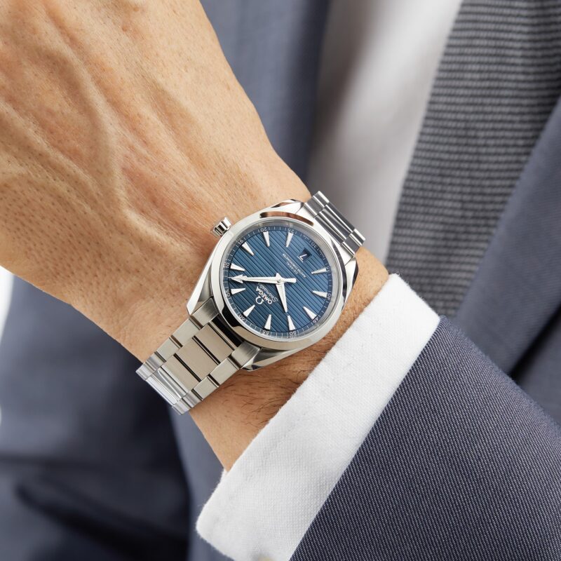 OMEGA SEAMASTER AQUA TERRA 150M MENS BLUE DIAL 38MM AUTOMATIC CO AXIAL MENS WATCH O22010382003001 - Image 5