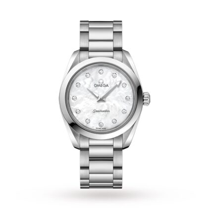 OMEGA SEAMASTER AQUA TERRA 150M LADIES 28MM QUARTZ DIAMOND DOT WATCH O22010286055001